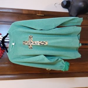 Faith Crew Neck Sweatshirt- XL